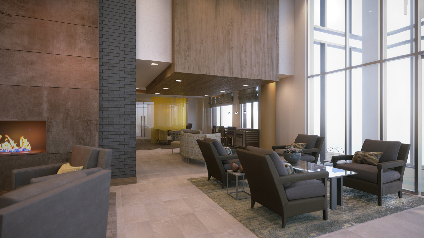 Eisenhower Apartment Tower, Lobby B, Alexandria, VA, April 2017